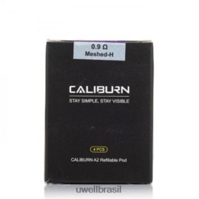 UWELL Brasil | UWELL CALIBURN A2 cápsulas de substituição | Pacote de 4 8ZTV6V1 fecral un2 malha-h 0,9 ohm