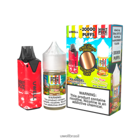 UWELL Disposable Vape | UWELL V6 aparelho descartável + suco daddy's vapor 30ml - pacote collab 8ZTV6V209 clr: vermelho/flv: pêra fuji mangoberry 48mg