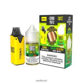 UWELL Disposable Vape | UWELL V6 aparelho descartável + suco daddy's vapor 30ml - pacote collab 8ZTV6V217 clr: amarelo/flv: melão mastigável 50mg