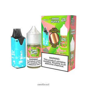 UWELL Online Shop | UWELL V6 aparelho descartável + suco daddy's vapor 30ml - pacote collab 8ZTV6V205 clr: azul/flv: maçã melancia 50mg