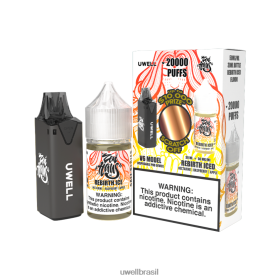 UWELL Online Shop | UWELL V6 aparelho descartável + suco daddy's vapor 30ml - pacote collab 8ZTV6V221 clr: preto/flv: renascimento gelado 50mg
