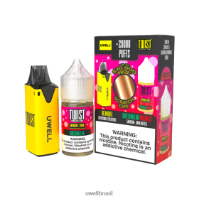 UWELL Preço | UWELL V6 aparelho descartável + suco daddy's vapor 30ml - pacote collab 8ZTV6V220 clr: amarelo/flv: loucura de melancia 50mg