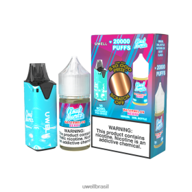 UWELL Review | UWELL V6 aparelho descartável + suco daddy's vapor 30ml - pacote collab 8ZTV6V206 clr: azul/flv: melancia gelada 50mg