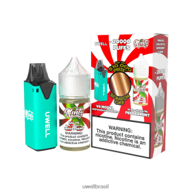 UWELL Vape Price | UWELL V6 aparelho descartável + suco daddy's vapor 30ml - pacote collab 8ZTV6V211 clr: ciano/flv: hortelã-pimenta 50mg